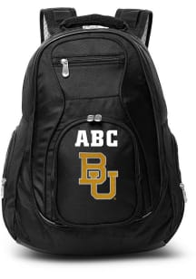 Baylor Bears Black Personalized Monogram Premium Backpack