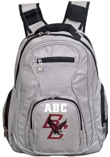 Boston College Eagles Grey Personalized Monogram Premium Backpack