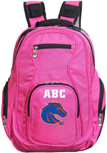 Boise State Broncos Pink Personalized Monogram Premium Backpack