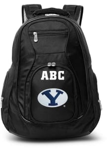 BYU Cougars Black Personalized Monogram Premium Backpack