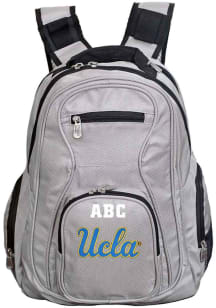 UCLA Bruins Grey Personalized Monogram Premium Backpack