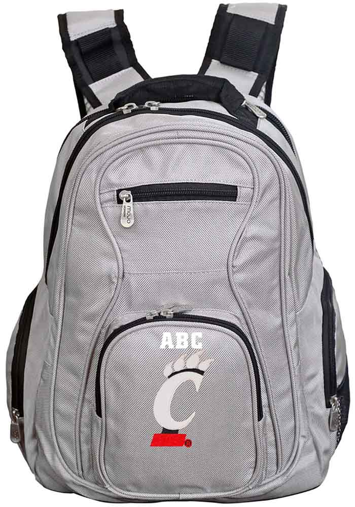Cincinnati Bearcats Grey Personalized Monogram Premium Backpack