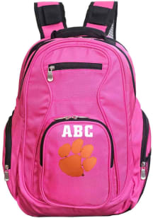 Clemson Tigers Pink Personalized Monogram Premium Backpack