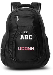 UConn Huskies Black Personalized Monogram Premium Backpack