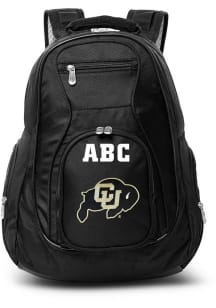Colorado Buffaloes Black Personalized Monogram Premium Backpack