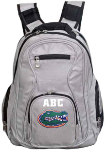 Florida Gators Grey Personalized Monogram Premium Backpack