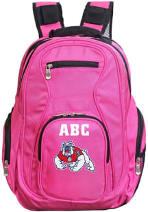Fresno State Bulldogs Pink Personalized Monogram Premium Backpack