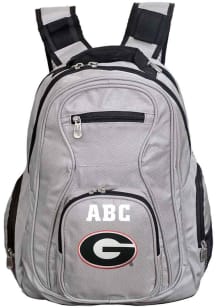 Georgia Bulldogs Grey Personalized Monogram Premium Backpack