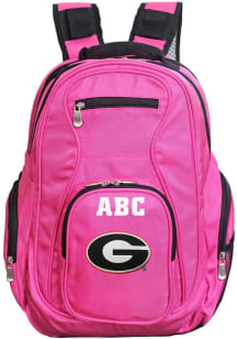 Georgia Bulldogs Pink Personalized Monogram Premium Backpack