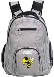 GA Tech Yellow Jackets Grey Personalized Monogram Premium Backpack