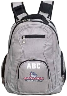 Gonzaga Bulldogs Grey Personalized Monogram Premium Backpack