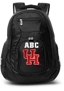 Houston Cougars Black Personalized Monogram Premium Backpack