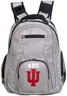 Indiana Hoosiers Grey Personalized Monogram Premium Backpack