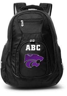 K-State Wildcats Black Personalized Monogram Premium Backpack