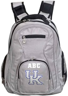 Kentucky Wildcats Grey Personalized Monogram Premium Backpack