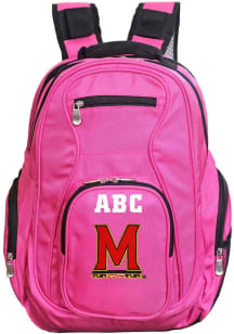 Maryland Terrapins Pink Personalized Monogram Premium Backpack