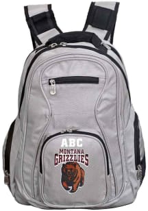 Montana Grizzlies Grey Personalized Monogram Premium Backpack