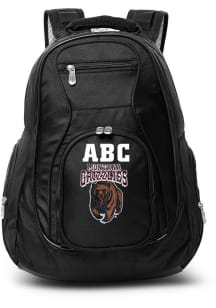 Montana Grizzlies Black Personalized Monogram Premium Backpack