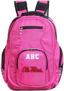 Ole Miss Rebels Pink Personalized Monogram Premium Backpack
