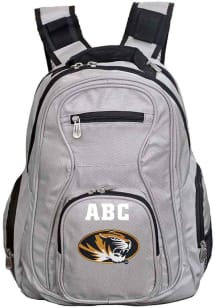 Missouri Tigers Grey Personalized Monogram Premium Backpack