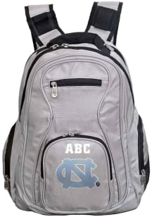 North Carolina Tar Heels Grey Personalized Monogram Premium Backpack