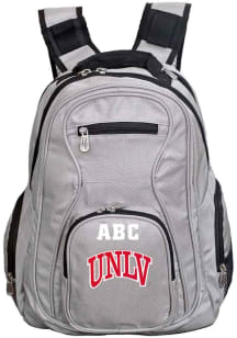 UNLV Runnin Rebels Grey Personalized Monogram Premium Backpack