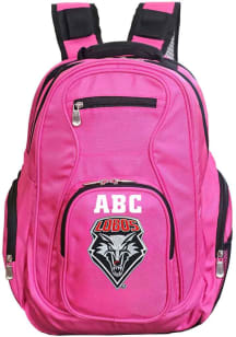 New Mexico Lobos Pink Personalized Monogram Premium Backpack