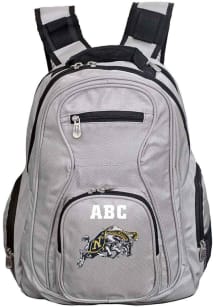 Navy Midshipmen Grey Personalized Monogram Premium Backpack