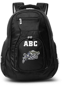 Navy Midshipmen Black Personalized Monogram Premium Backpack