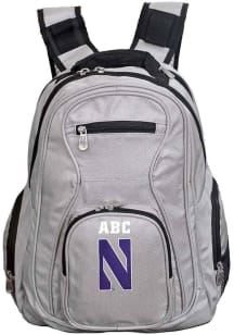 Northwestern Wildcats Grey Personalized Monogram Premium Backpack