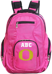 Oregon Ducks Pink Personalized Monogram Premium Backpack