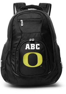 Oregon Ducks Black Personalized Monogram Premium Backpack