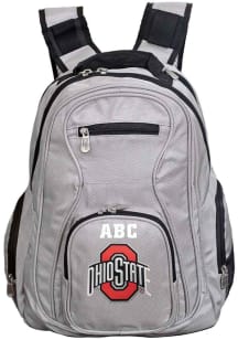 Ohio State Buckeyes Grey Personalized Monogram Premium Backpack