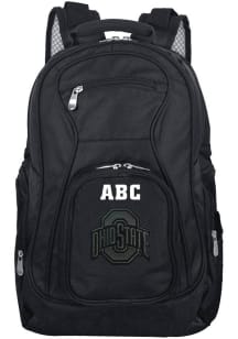 Ohio State Buckeyes Black Personalized Monogram Premium Backpack