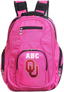 Oklahoma Sooners Pink Personalized Monogram Premium Backpack