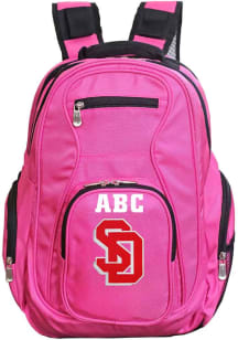 South Dakota Coyotes Pink Personalized Monogram Premium Backpack