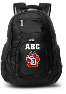 South Dakota Coyotes Black Personalized Monogram Premium Backpack