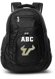 South Florida Bulls Black Personalized Monogram Premium Backpack