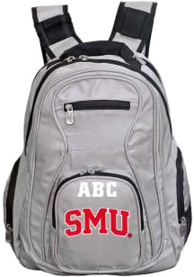 SMU Mustangs Grey Personalized Monogram Premium Backpack
