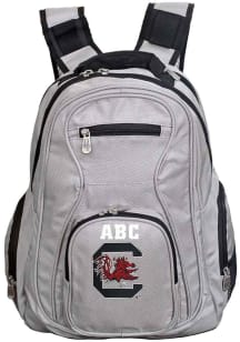 South Carolina Gamecocks Grey Personalized Monogram Premium Backpack
