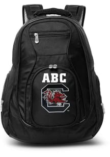 South Carolina Gamecocks Black Personalized Monogram Premium Backpack