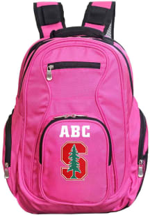 Stanford Cardinal Pink Personalized Monogram Premium Backpack
