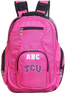 TCU Horned Frogs Pink Personalized Monogram Premium Backpack