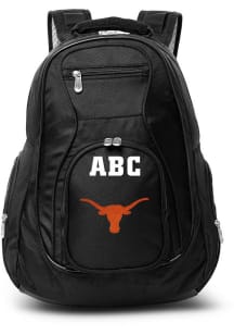 Texas Longhorns Black Personalized Monogram Premium Backpack
