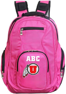 Utah Utes Pink Personalized Monogram Premium Backpack