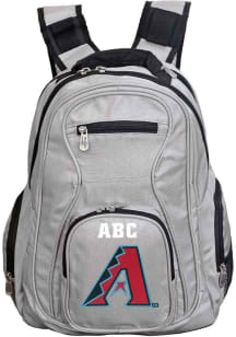 Arizona Diamondbacks Grey Personalized Monogram Premium Backpack