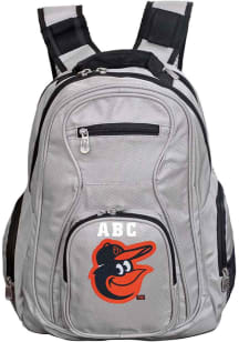 Baltimore Orioles Grey Personalized Monogram Premium Backpack
