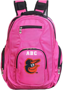 Baltimore Orioles Pink Personalized Monogram Premium Backpack