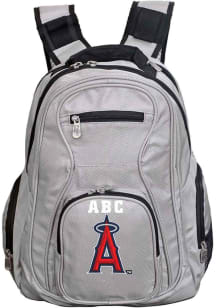 Los Angeles Angels Grey Personalized Monogram Premium Backpack