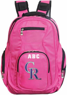 Colorado Rockies Pink Personalized Monogram Premium Backpack